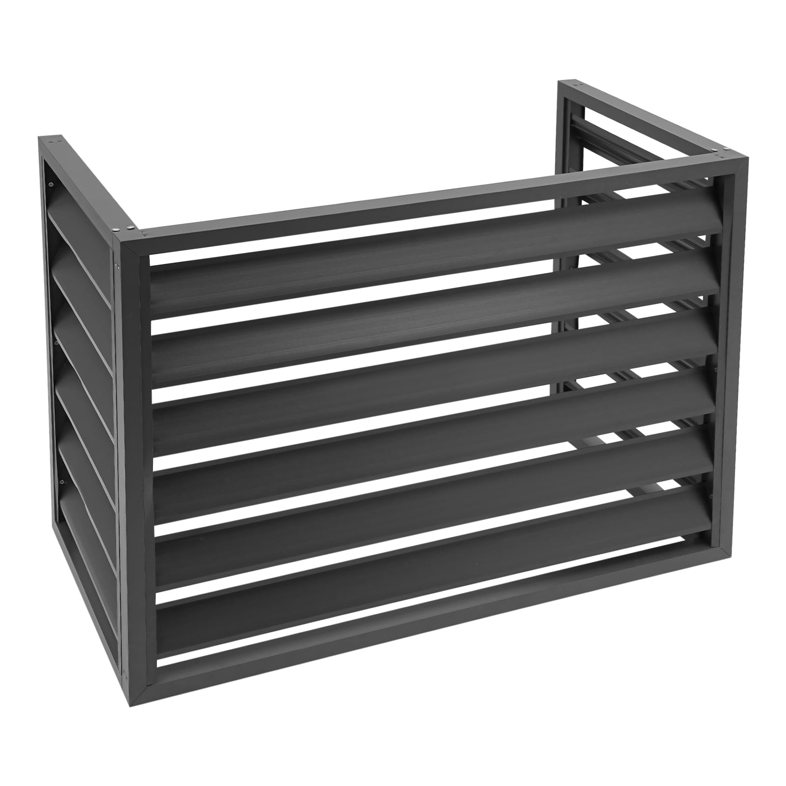 Outdoor AC Unit Fence Cover - Black Air Conditioner Enclosure & Trash Can Screen for Privacy & Protection - Durable Weatherproof AC Radiator Cover for Home & Garden Use
