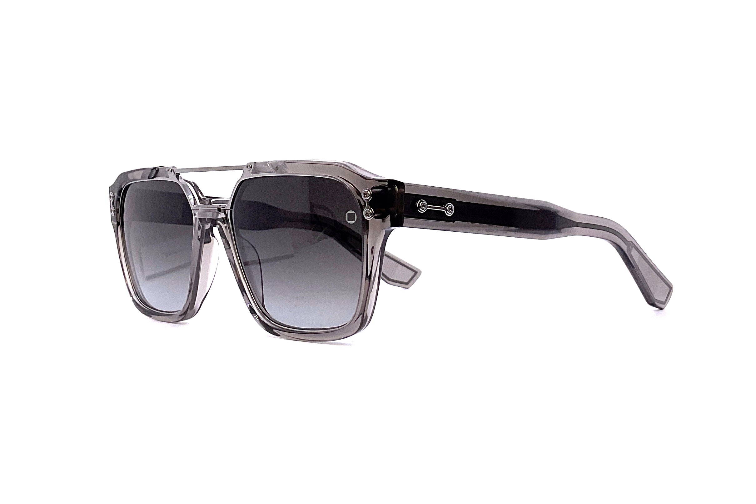 Akoni Discovery Sunglasses - Dark Grey Crystal Lenses & Black Palladium Frame - UV Protection for Outdoor Sports and Driving
