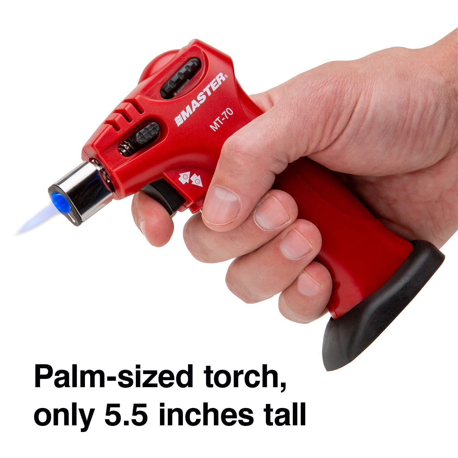 Master Appliance MT-70 Butane Torch Lighter - Self-Igniting, Adjustable Flame up to 2500°F, Refillable Butane Torch for Soldering, Welding, Cooking & DIY Projects