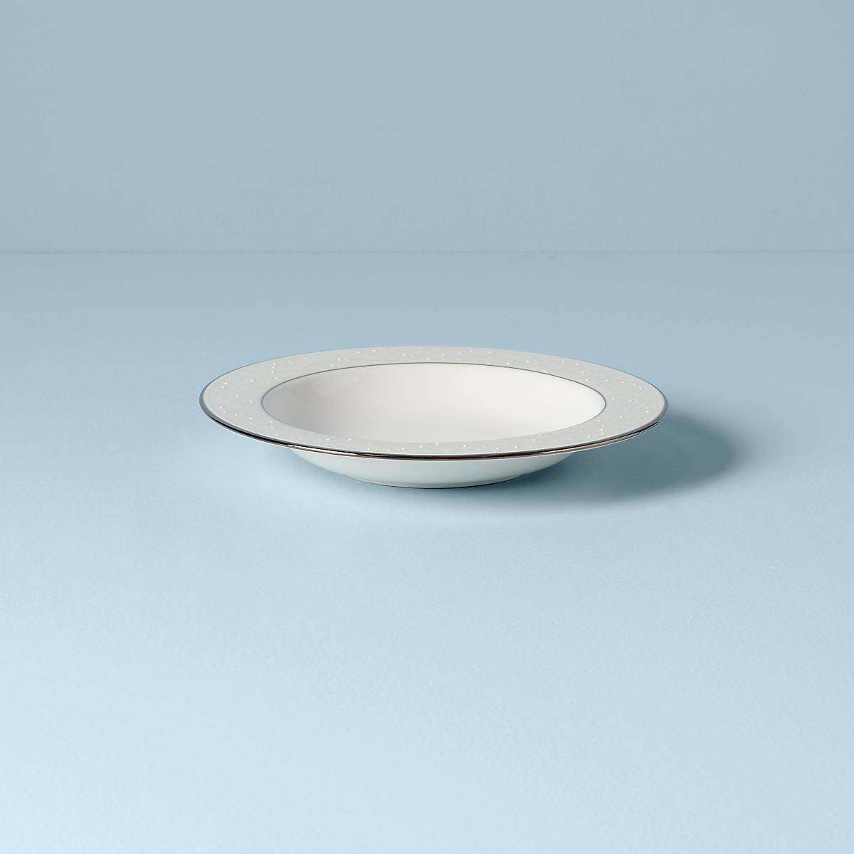 Opal Innocence Rimmed Bowl - Elegant Glass Serving Bowl for Salads, Desserts, and Party Dishes - Perfect for Entertaining and Home Decor