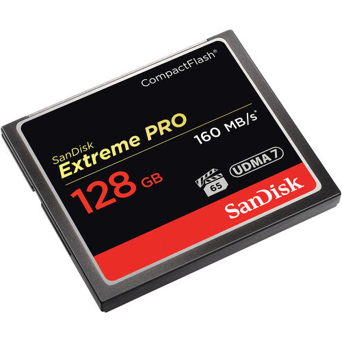 SanDisk Extreme PRO 128GB CompactFlash Card - 160MB/s High-Speed Performance for DSLR Cameras & Professional Photography