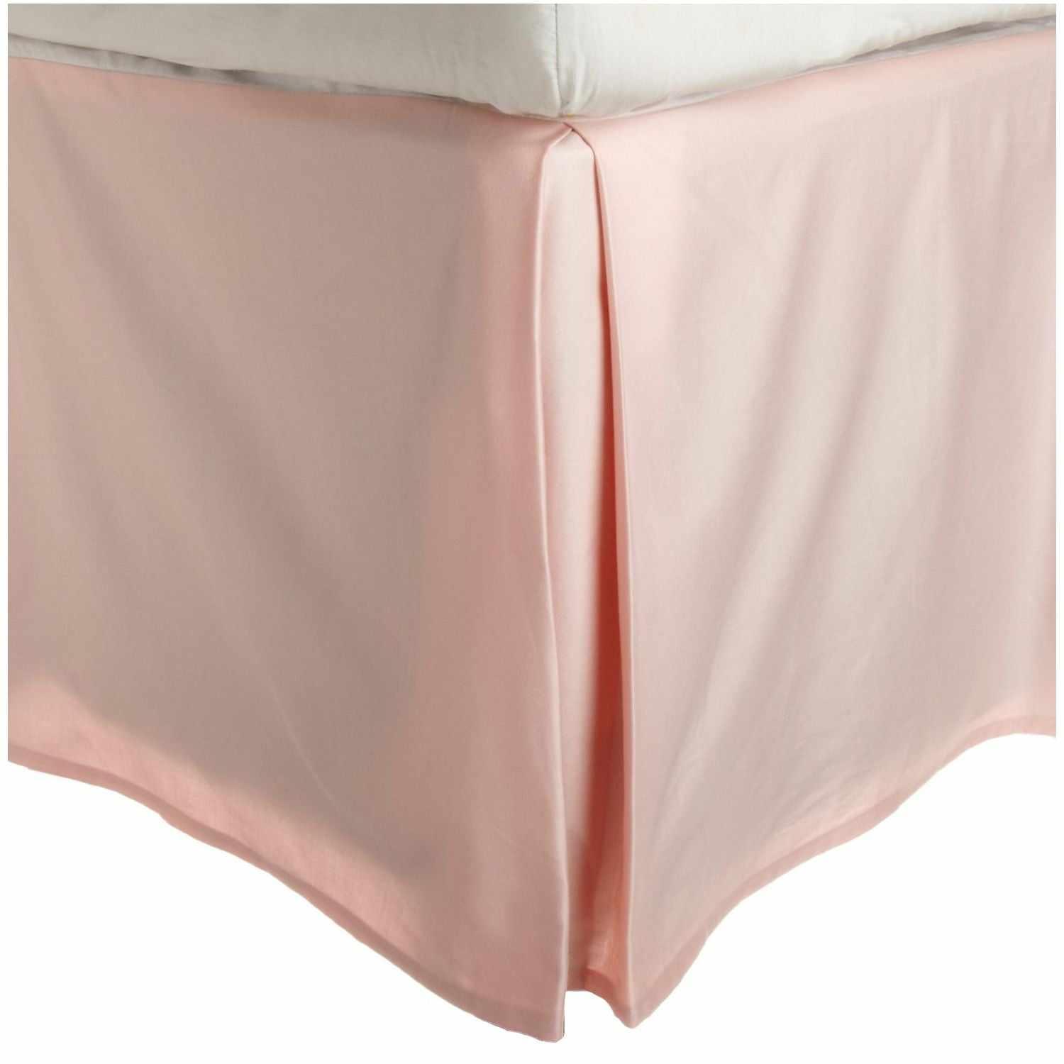 15 Inch Drop Cotton Solid Bed Skirt - Fitted, Breathable & Wrinkle-Resistant for King, Queen & Full Size Beds - Perfect for Modern Bedrooms & Guest Rooms