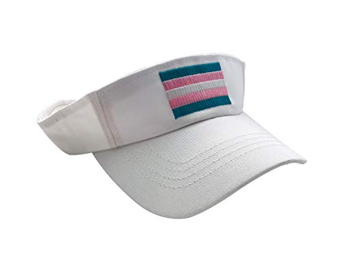 Transgender Rectangle Flag Visor in White