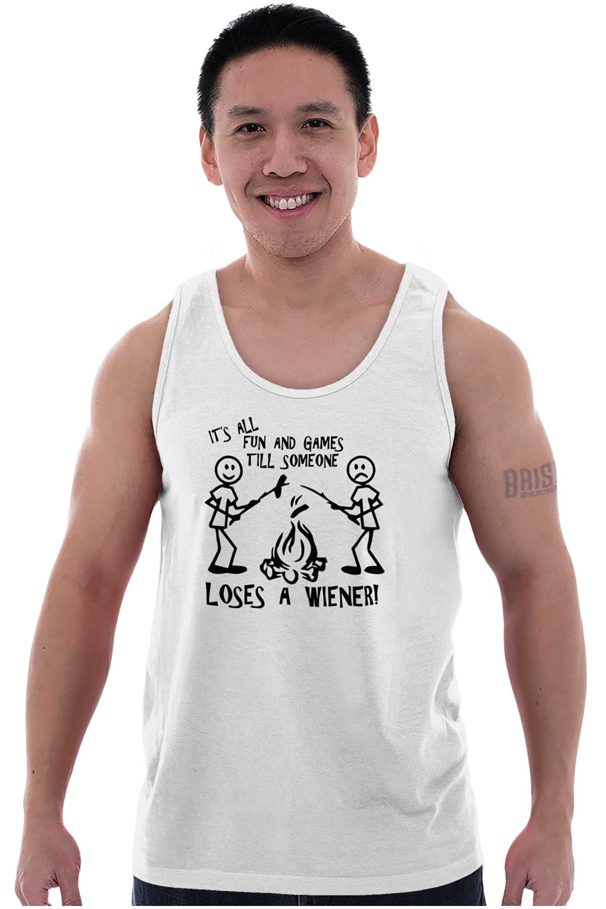 Funny Wiener Dog Tank Top for Men - Sleeveless Graphic Tee for Casual Wear, Parties & Gifts