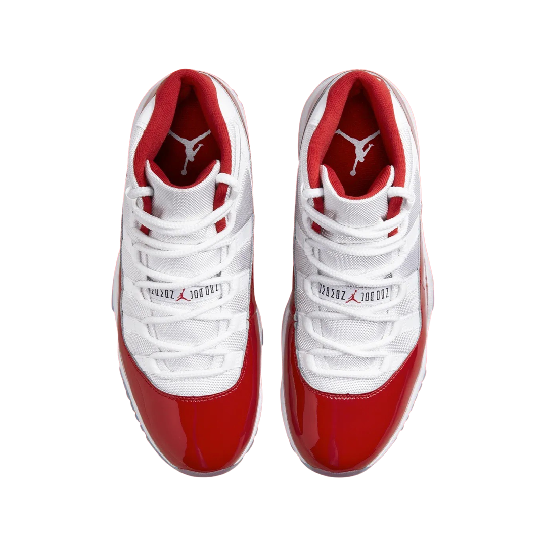Air Jordan 11 Retro 'Cherry' White Varsity Red Black Basketball Shoes - Perfect for Court Performance & Streetwear Fashion