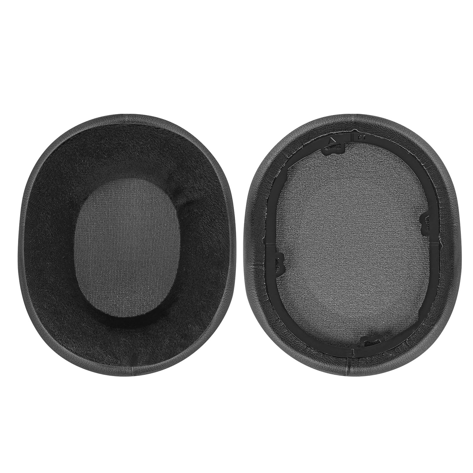 Geekria Comfort Hybrid Velour Replacement Ear Pads for Corsair HS55 & HS65 Headphones - Soft Memory Foam Ear Cushions, Noise Isolation Earpads, Durable Ear Cups Cover Repair Parts (Black) - Perfect for Gaming, Music & Office Work