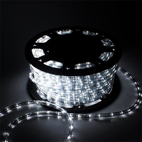 Leisurelife Waterproof LED Rope Lights Outdoor - Cold White 150FT (45M) 1620 LEDs for Patio, Garden, Pool & Holiday Decorations