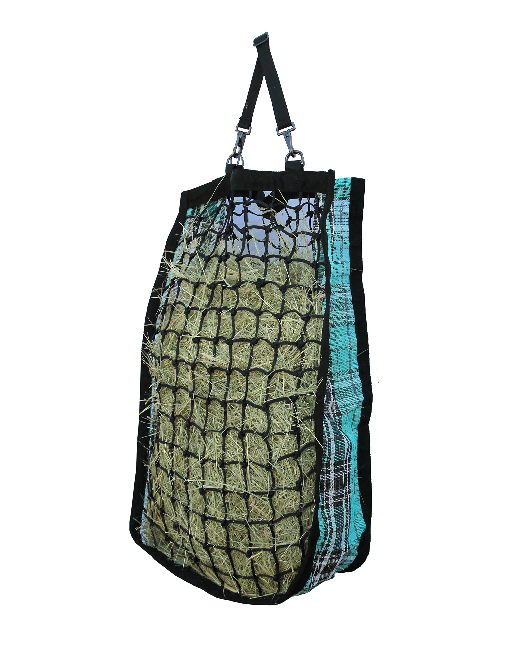 **Kensington Slow Feed Hay Bag – Extra-Durable Nylon Straps for Better Digestion & Colic-Free Feeding – 4 Flake Capacity – Black Ice – Ideal for Horses, Goats & Small Livestock**