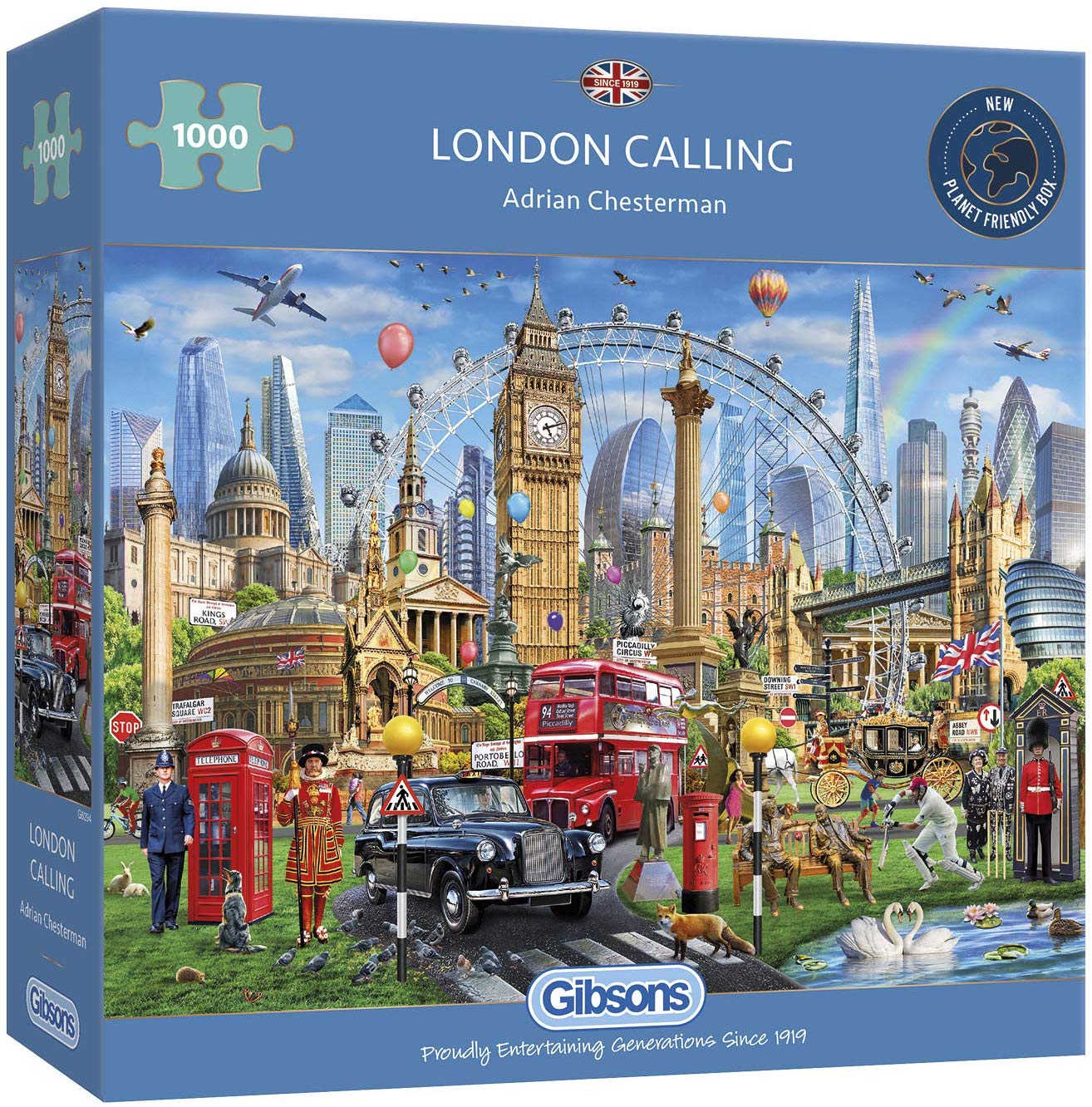 Gibsons 1000-Piece Jigsaw Puzzle - London Calling | Premium British Landmark Puzzle for Adults & Teens | Perfect for Family Game Night & Relaxation