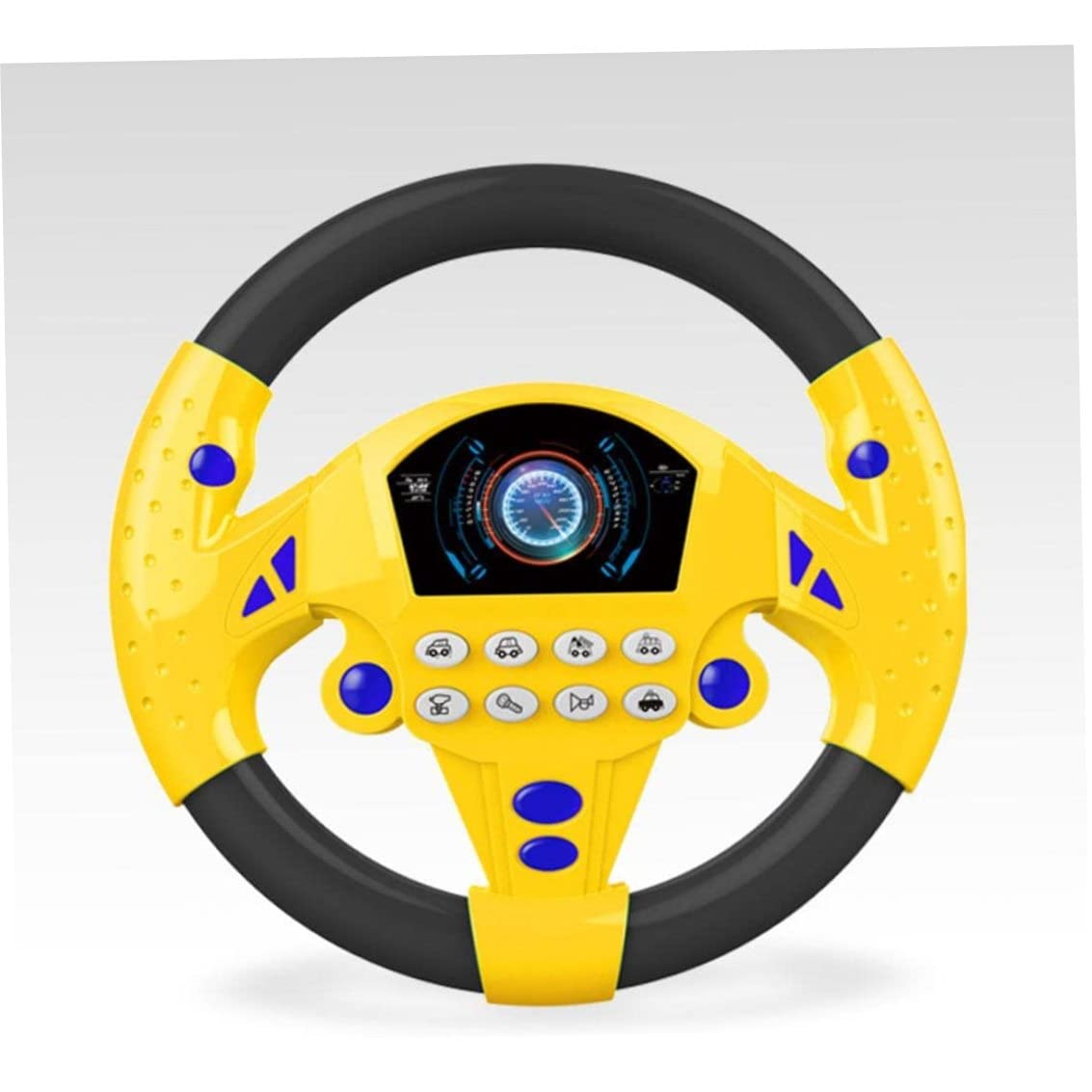 Kids Electronic Racing Steering Wheel Toy - Realistic Driving Sound Effects, Interactive Simulation Game for Toddlers & Children (Yellow) - Perfect for Pretend Play, Birthday Gifts & Early Learning Development
