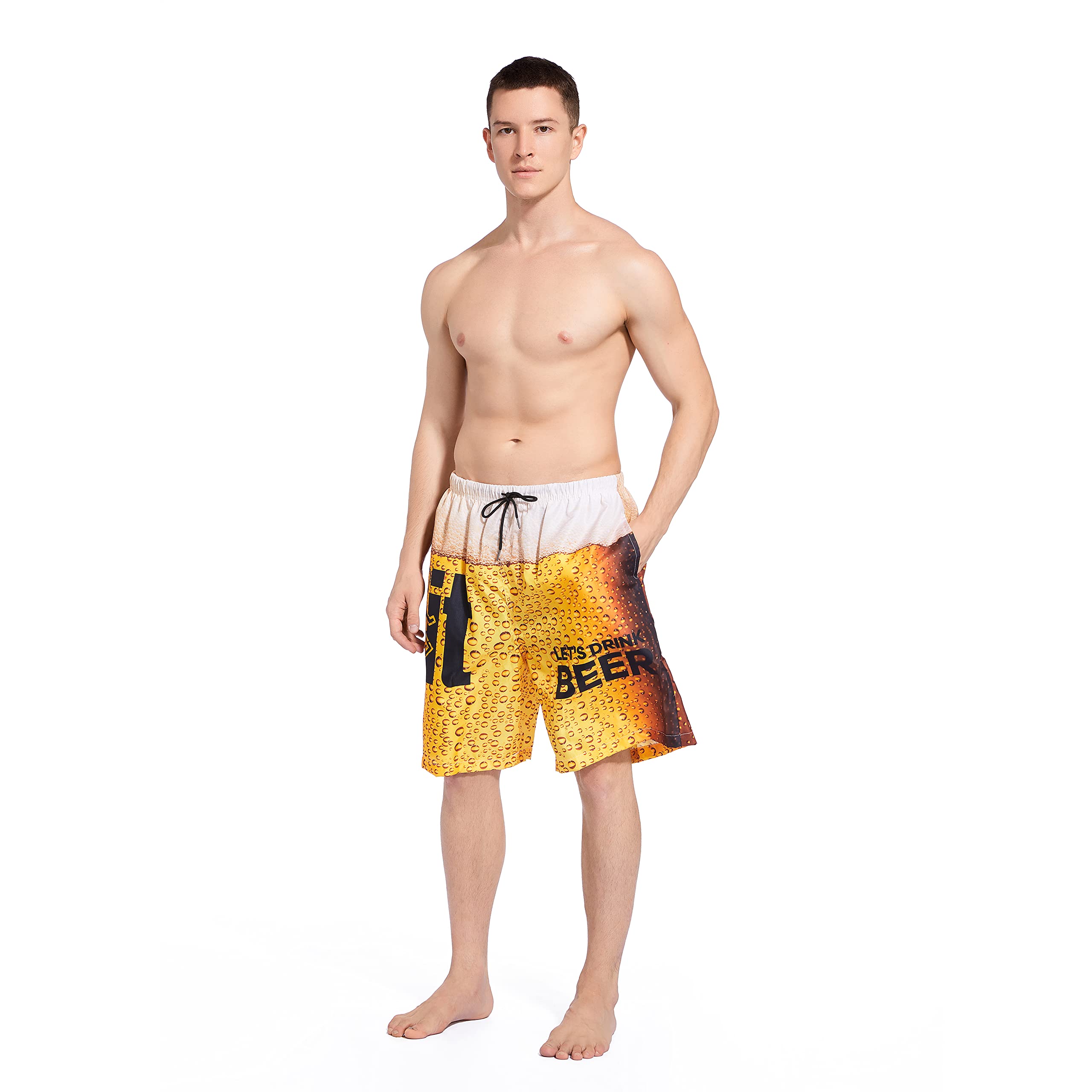 **Men's Quick Dry Swim Trunks with Mesh Lining - Lightweight Board Shorts for Swimming, Beach & Water Sports**    (场景补充: Perfect for swimming, surfing, beach vacations, and poolside relaxation.)