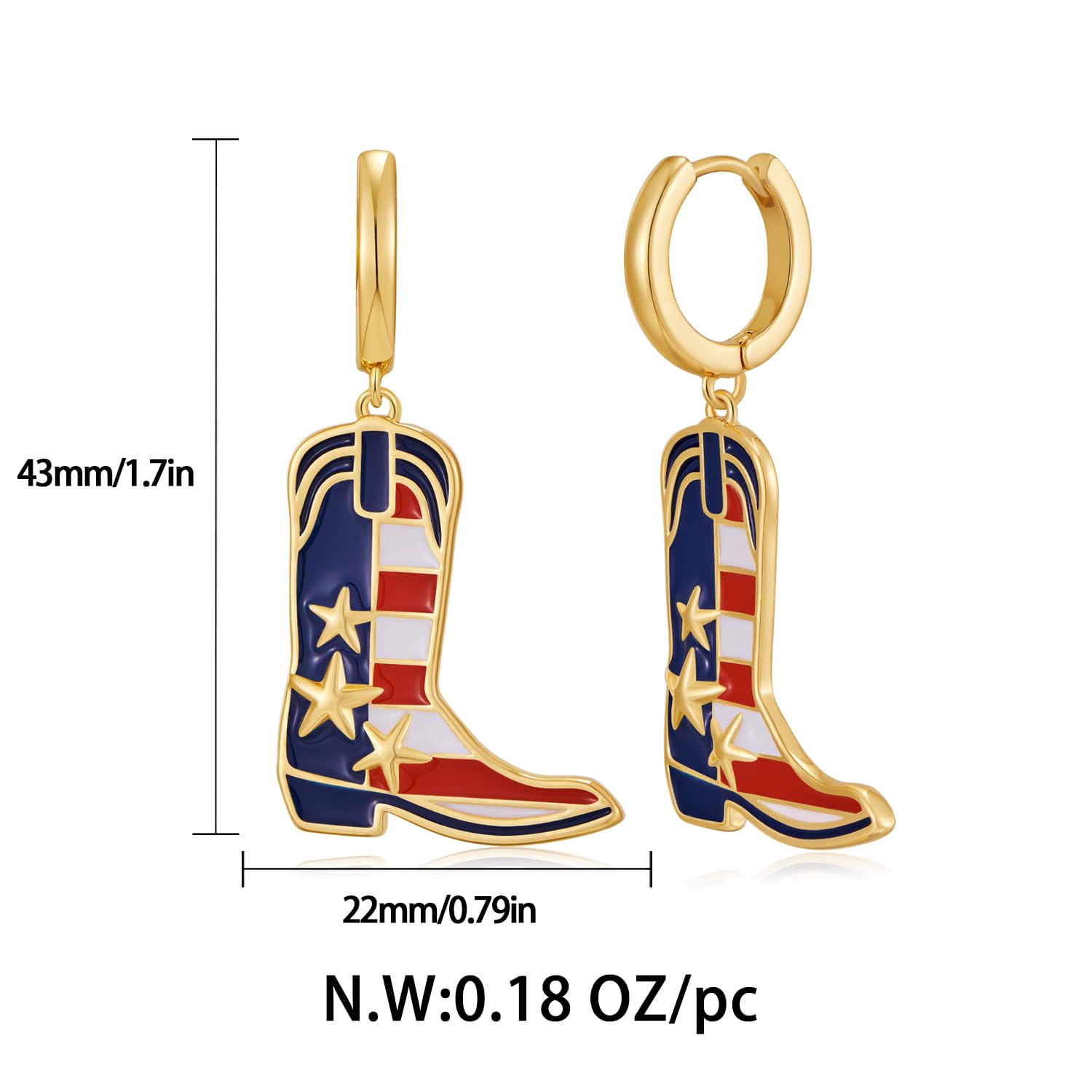**4th of July Patriotic Earrings - Heart Flag Star Dangle Layered Lightweight Summer Jewelry for Women & Girls | Perfect for Independence Day Celebrations, BBQ Parties & Festive Outfits**