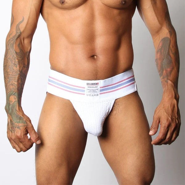 Cellblock 13 Tight End 3 Jockstrap - White Athletic Support Underwear for Men | Comfortable Sports Protection for Football, Gym & Workout