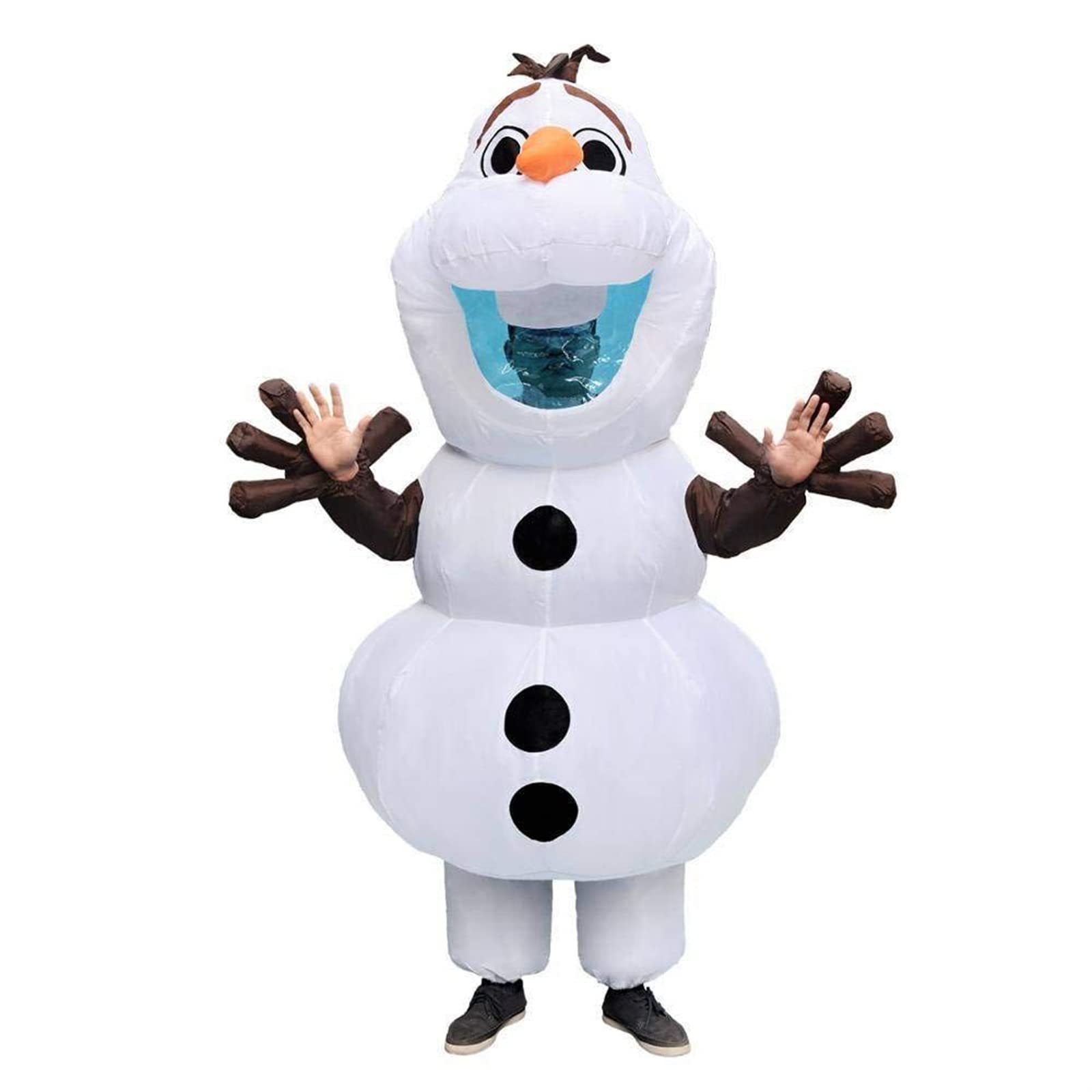Olaf Inflatable Adult Costume for Men - Snowman Halloween Suit, Christmas Cosplay, Anime Party Dress Up & Mascot | Perfect for Halloween Parties, Christmas Events, Cosplay Conventions & Themed Celebrations