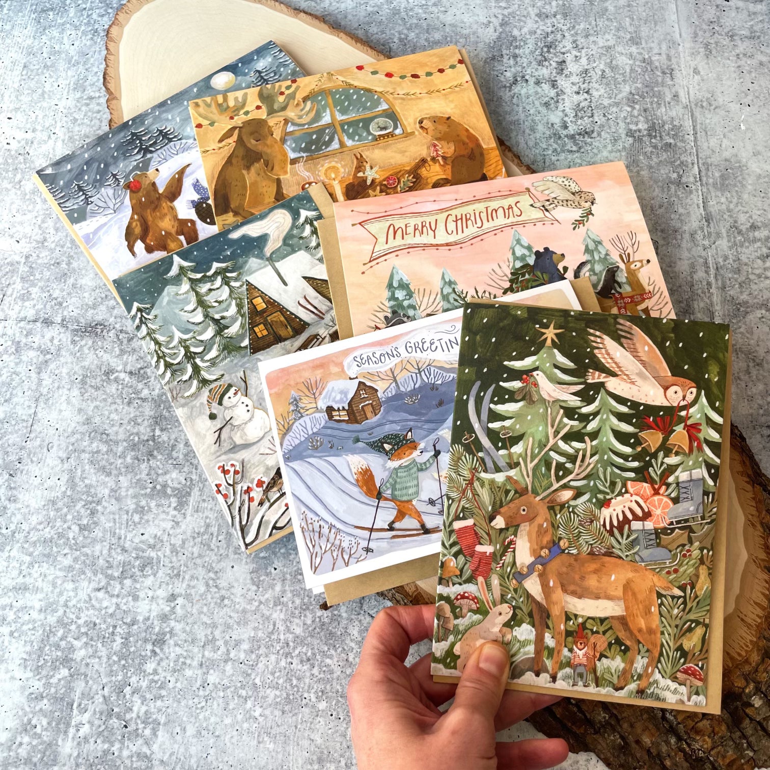 2024 Christmas Greeting Cards 6-Pack - Festive Holiday Cards for Family, Friends & Coworkers - Perfect for Christmas Wishes & Seasonal Celebrations