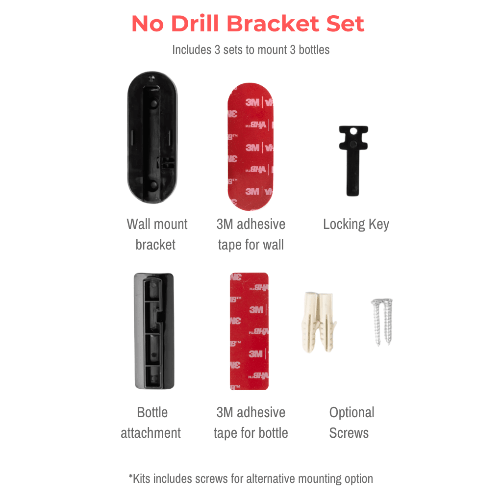 3-Pack No-Drill Shower Wall Mount Dispenser - Self-Adhesive Bathroom Organizer for Shampoo, Soap & Beauty Products | Space-Saving Storage Solution for Showers, Bathrooms & RVs