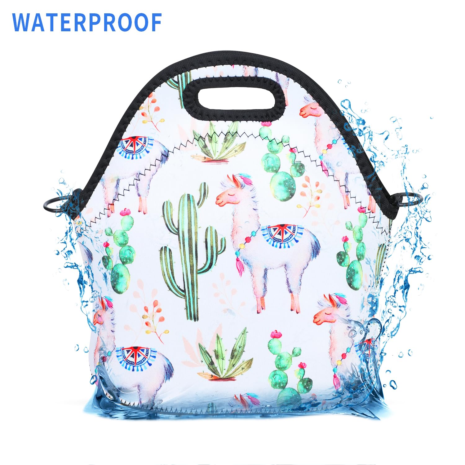 Violet Mist Insulated Neoprene Lunch Bag for Women & Men - Reusable Waterproof Lunch Tote with Extra Pocket & Zipper for Work, School, Picnics & Outdoor Activities - Perfect Gift for Adults