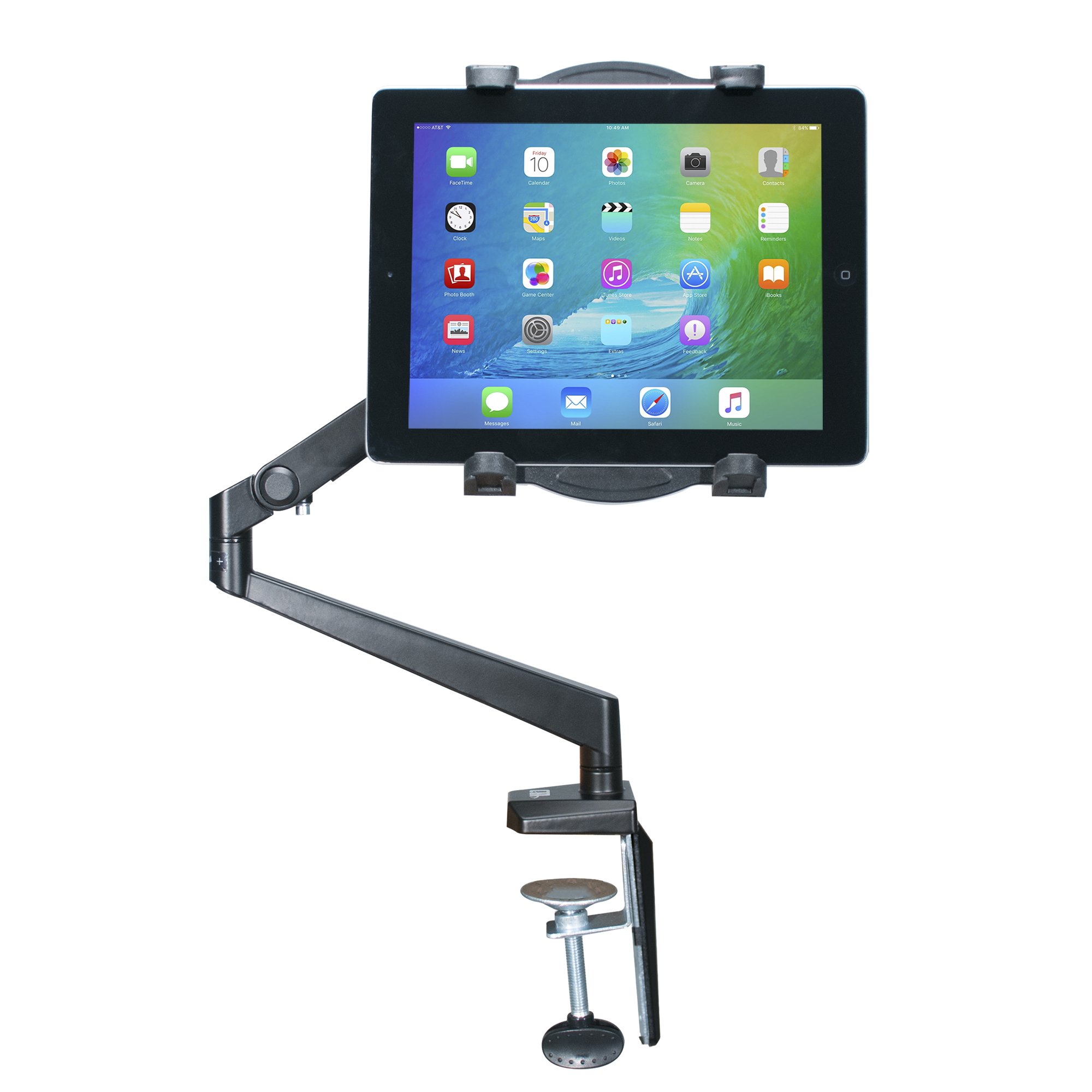 Adjustable Metal Tablet Arm Mount with Cable Management - Compatible with iPad 7th/8th/9th Gen 10.2