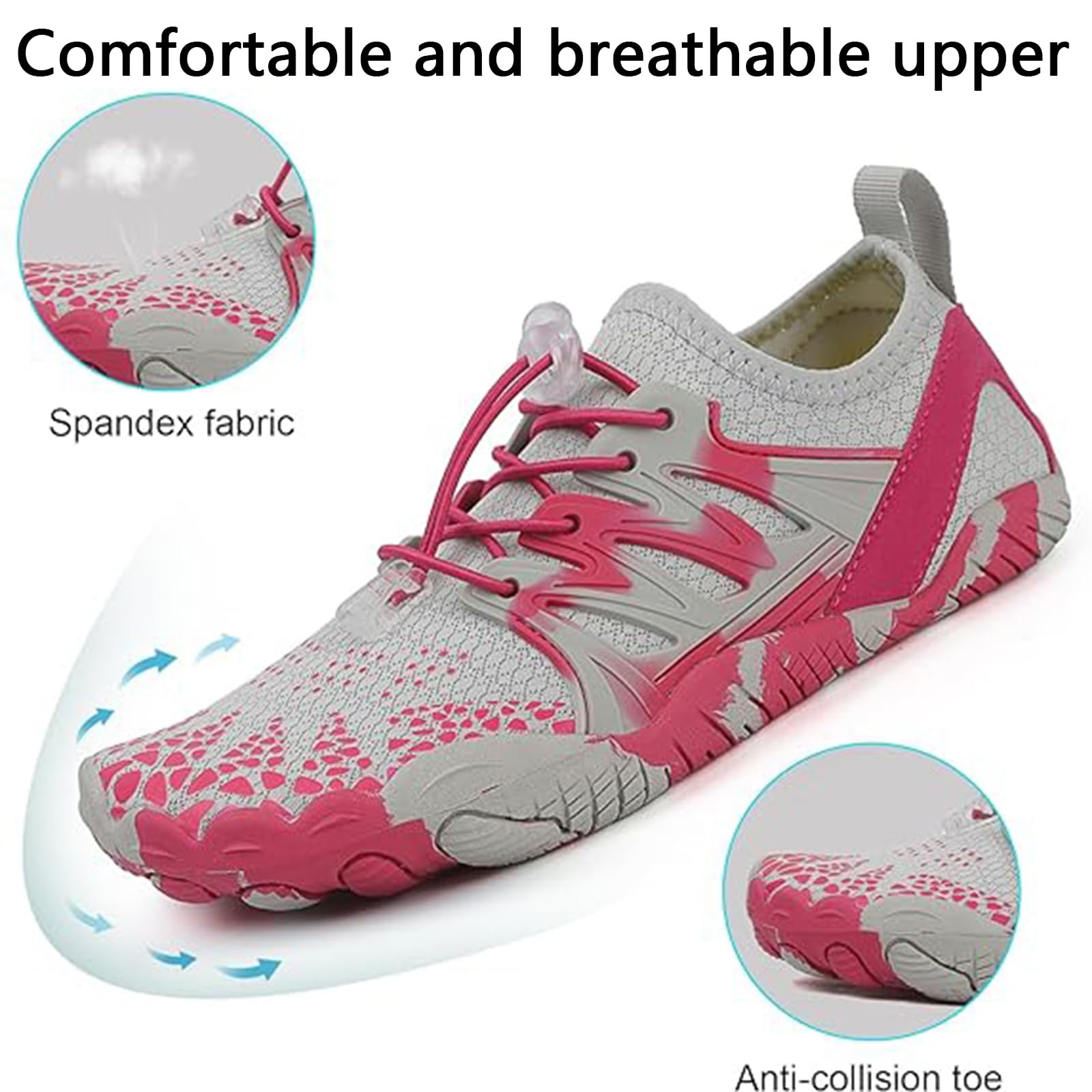 GUNIYIFS Barefoot Water Shoes for Men & Women - Non-Slip Hiking, Walking & Beach Shoes - Lightweight Athletic Footwear for Outdoor Activities, Swimming & Water Sports