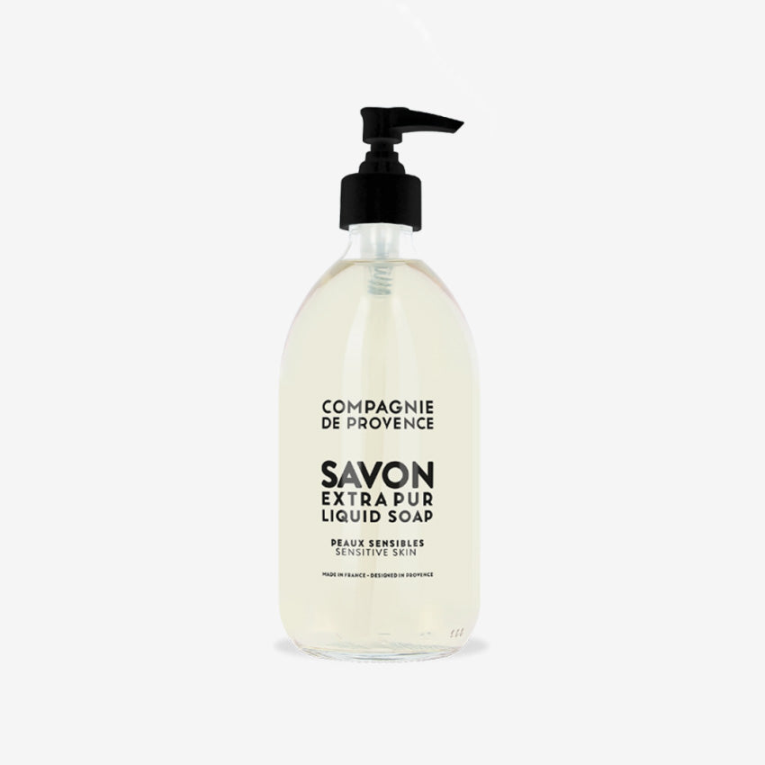 Compagnie de Provence Sensitive Skin Liquid Hand Soap - Gentle Cleansing for Dry & Delicate Hands - Perfect for Home, Office & Bathroom Use