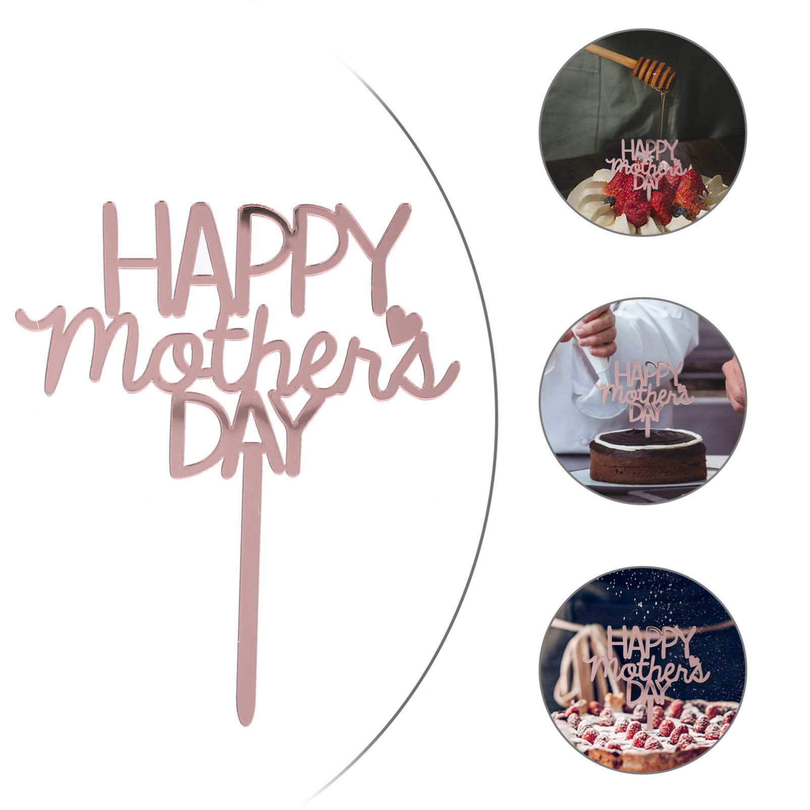 10pcs Cake Decorating Picks - Mother's Day Cake Toppers, Fruit Picks, Cupcake Toppers for Birthday Parties, Baby Showers & Wedding Celebrations - Perfect for DIY Cake Decorating and Festive Dessert Displays