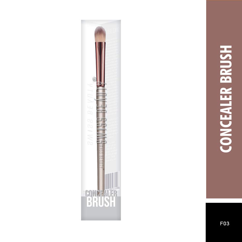 Swiss Beauty Highlighting Brush, Lash Brush & Powder Brush Concealer Brush Set - Perfect for Makeup Application, Contouring & Blending | Professional Makeup Kit for Flawless Beauty Looks
