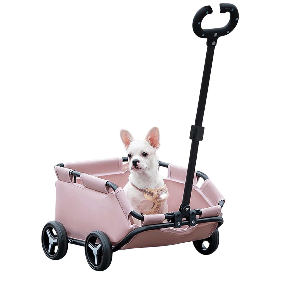 Blue Foldable Pet Travel Wagon for Small Dogs - Lightweight & Portable Dog Stroller for Outdoor Walks, Park Visits & Vet Trips