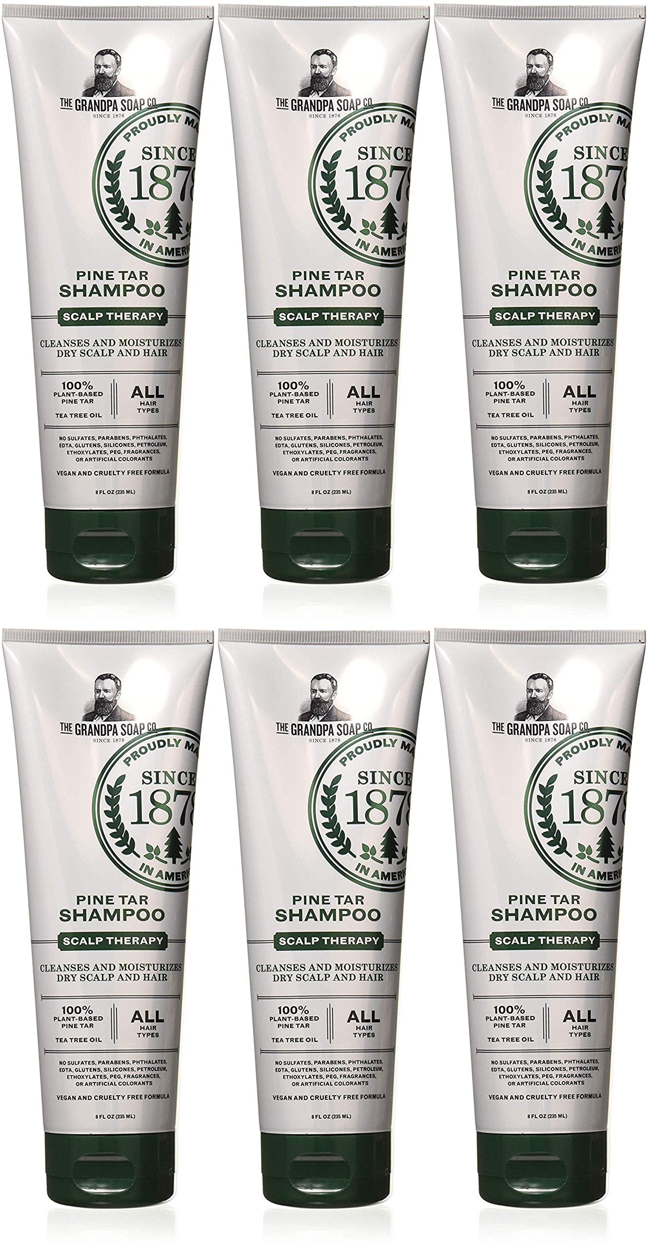 Grandpa's Pine Tar Shampoo for Men & Women – Natural Dandruff & Scalp Treatment – Ideal for Dry, Itchy Scalp & Hair Care