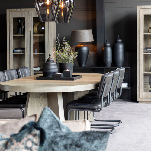 Trent Extension Dining Table - Antique Grey Finish | Expandable Farmhouse Style Table for Small Spaces & Family Gatherings | Perfect for Dining Rooms, Kitchens & Open Floor Plans