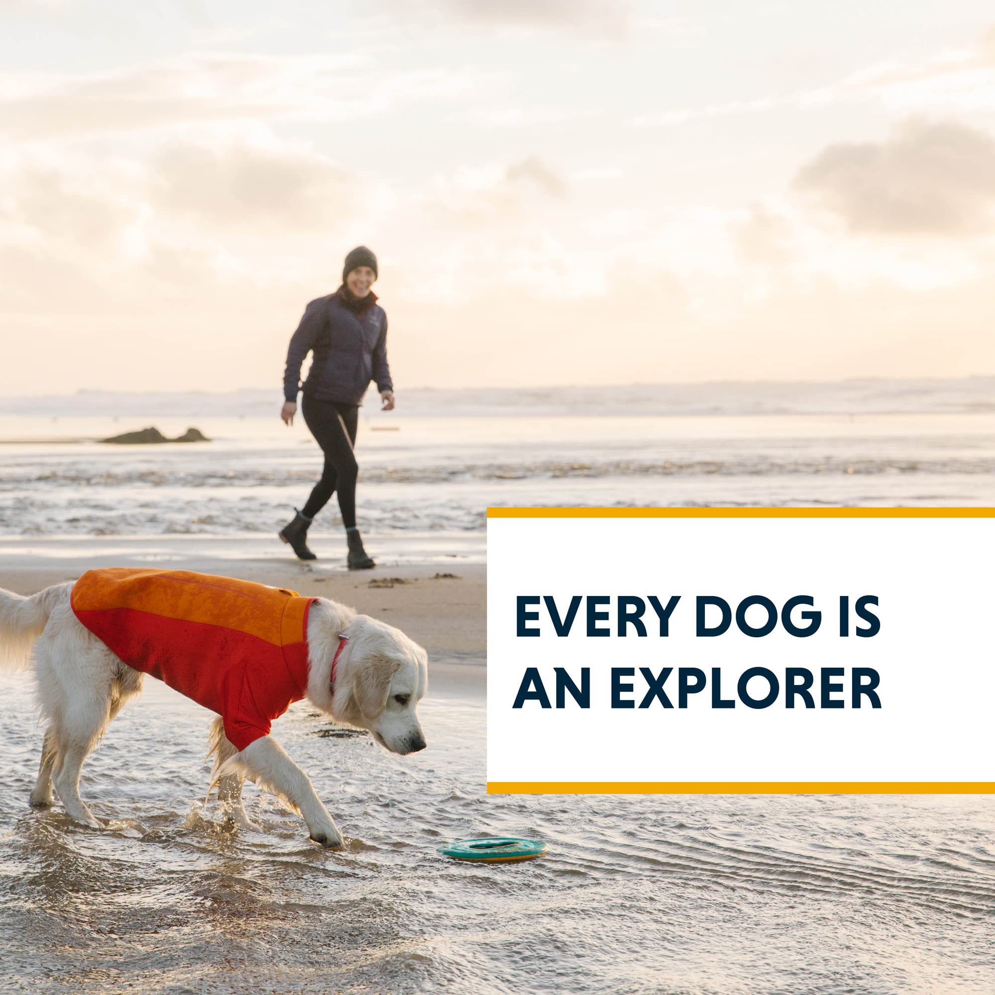Ruffwear Undercoat Water Dog Jacket - Insulated Amphibious Gear for Cold Water Swimming | Campfire Orange X-Small | Perfect for Winter Beach Walks & Outdoor Water Adventures