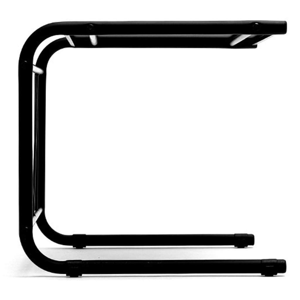 ShiSyan Heavy Duty Double Iron Microwave Oven Shelf - Black Metal Kitchen Rack for Microwave & Oven (55.5 x 37 x 36cm) - Space Saving Storage Solution for Small Kitchens & Countertops