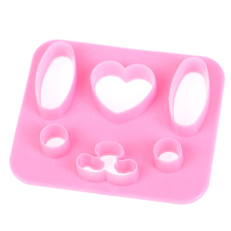 3Pcs Reusable Rabbit Rice Ball Maker Set - Cute Cartoon Sushi Mold for DIY Onigiri, Bento Accessories & Sushi Decorations - Perfect for Kids Lunch Boxes, Party Snacks & Home Cooking