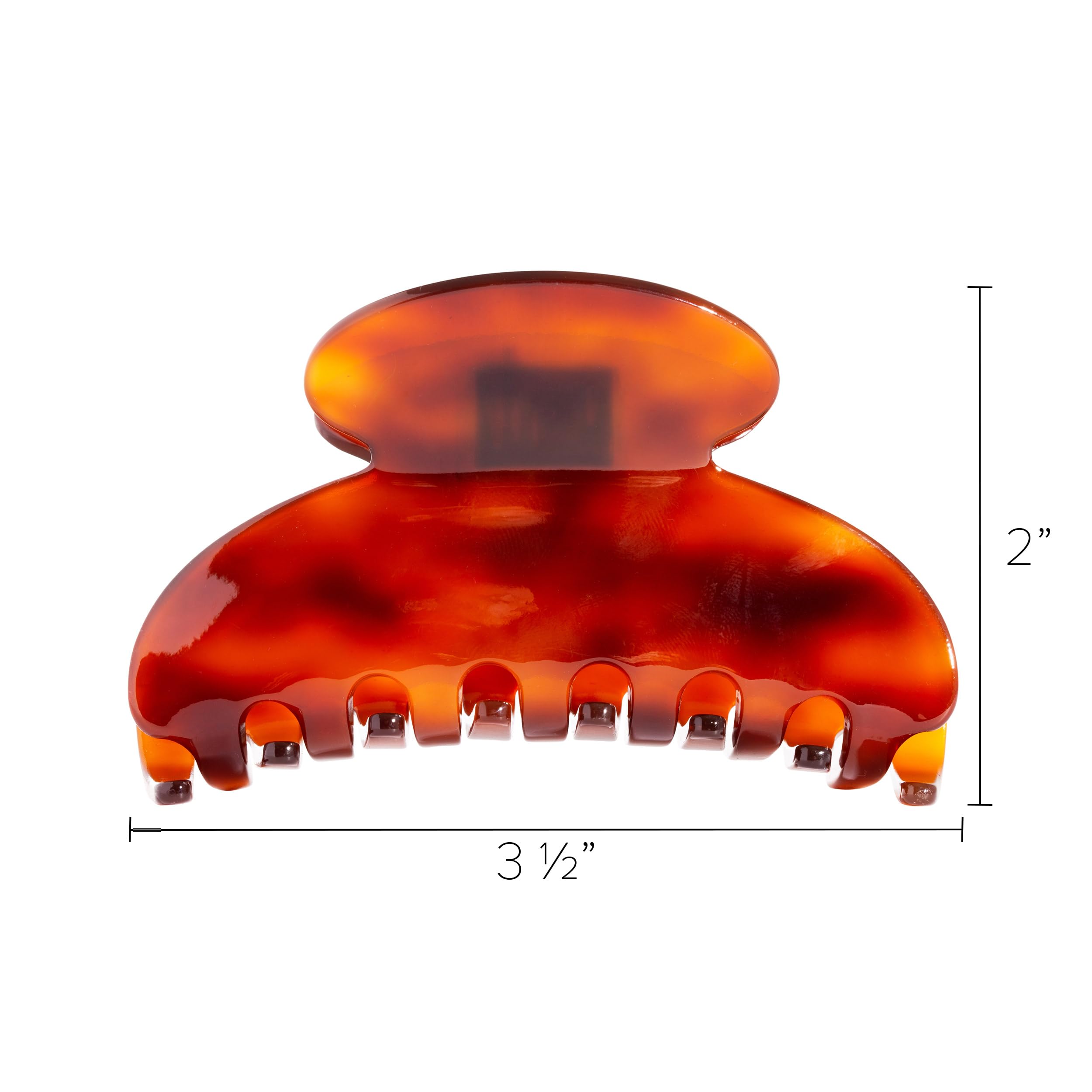 Luxury French Hair Claw Clip - Tortoise Shell Design - Medium Size Hair Clips for Thick Hair - Cellulose Acetate Hair Accessory - Perfect for Updos, Ponytails & Everyday Styling