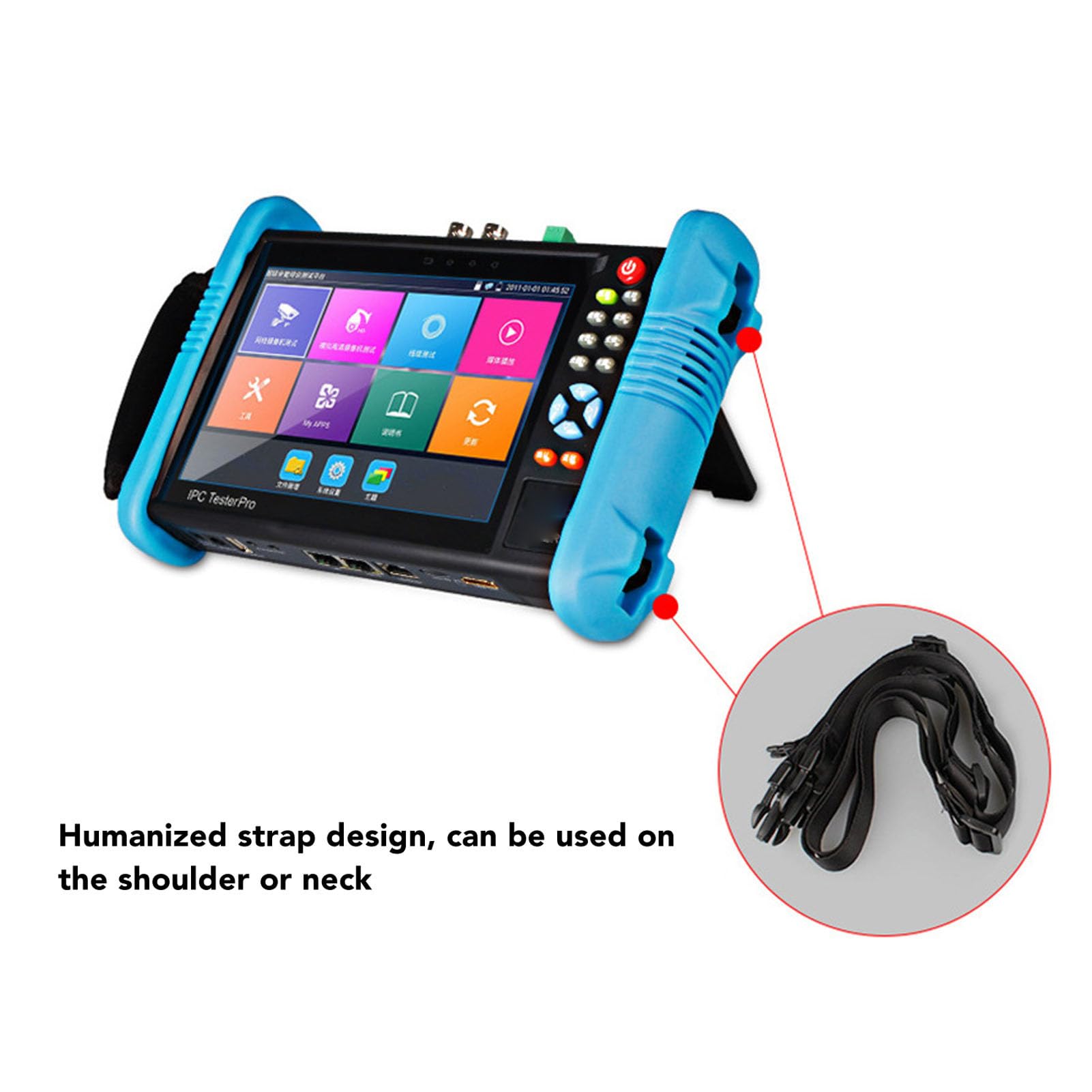 4K H.265 CCTV Security Camera Tester 9800PLUS - Portable Coaxial & Audio Surveillance Tester with US Plug (100-240V) - Perfect for Professional Installers & Security System Maintenance
