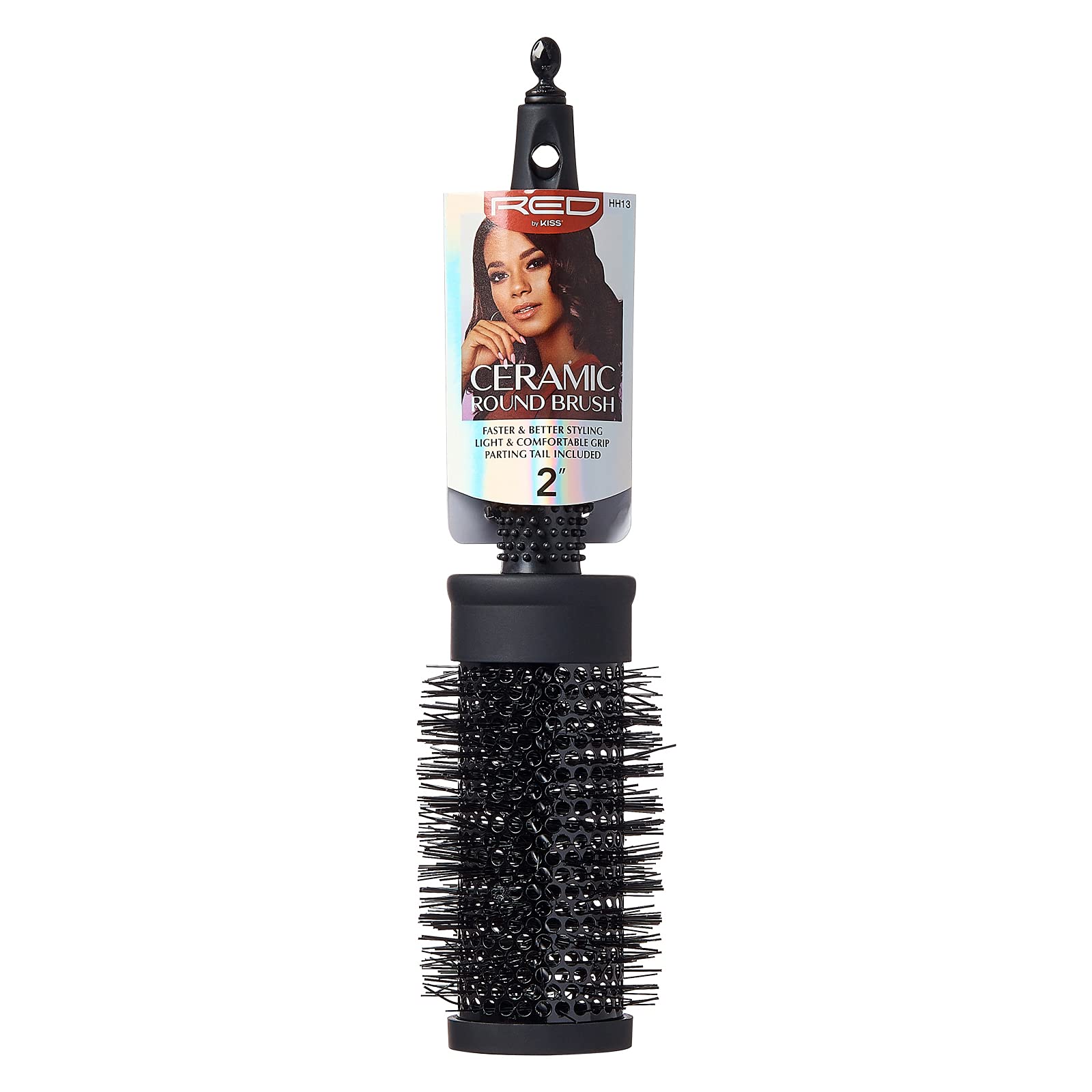 Red by Kiss Ceramic Round Hair Brush for Blowouts - 2 Inch Heat Resistant Bristles for Voluminous Styling | Perfect for Salon-Quality Blow Drying at Home & Professional Heat Tools