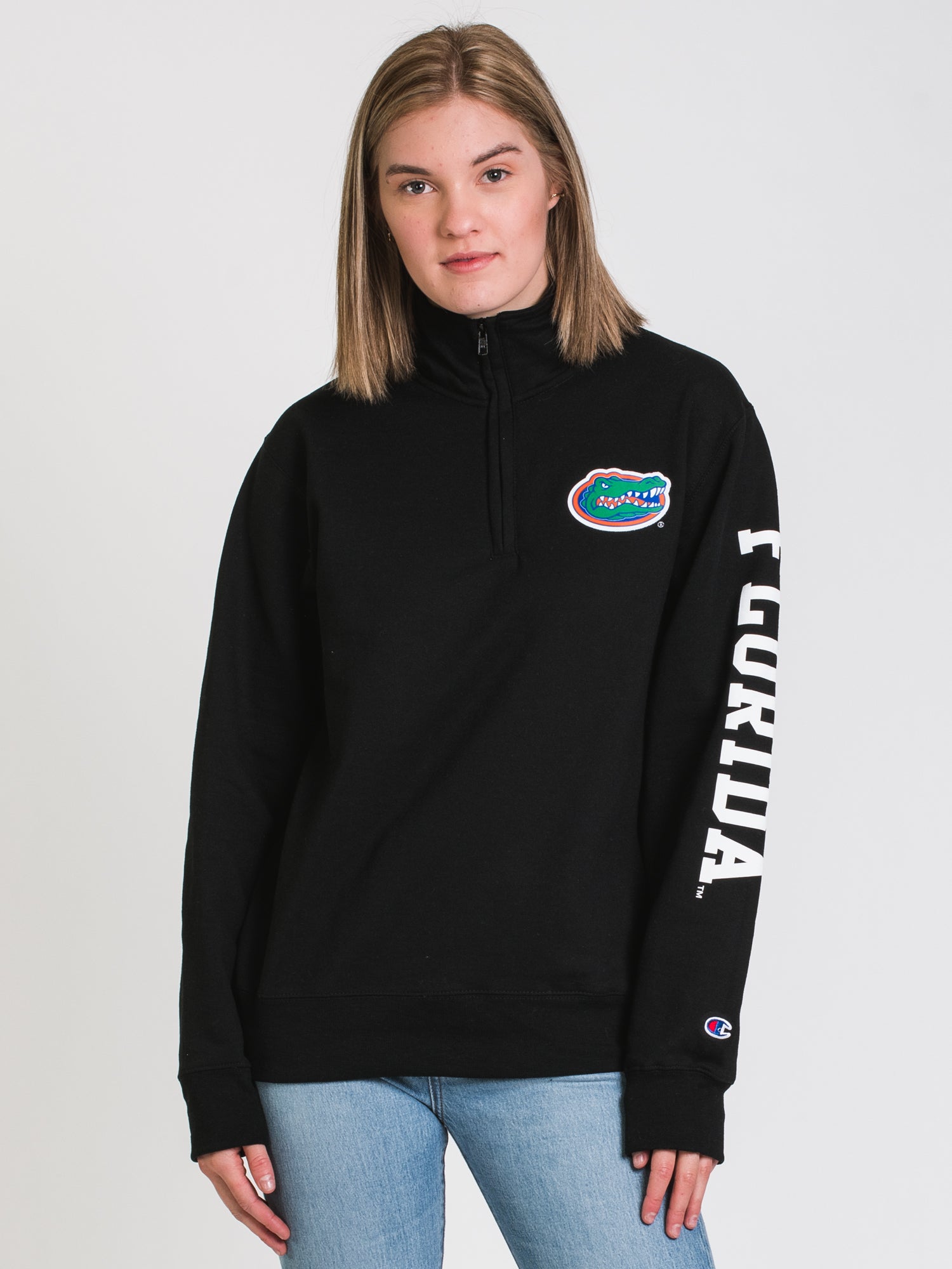 Champion 1/4 Zip Florida University Sweater - Men's & Women's Pullover Fleece Top for Casual Wear & College Sports Fans | Clearance Sale