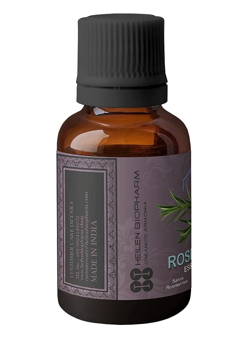 Organic Rosemary Essential Oil for Skin & Hair Care - 100% Pure Natural Aromatherapy Oil, 15ml - Perfect for Massage, Diffuser & DIY Beauty Products