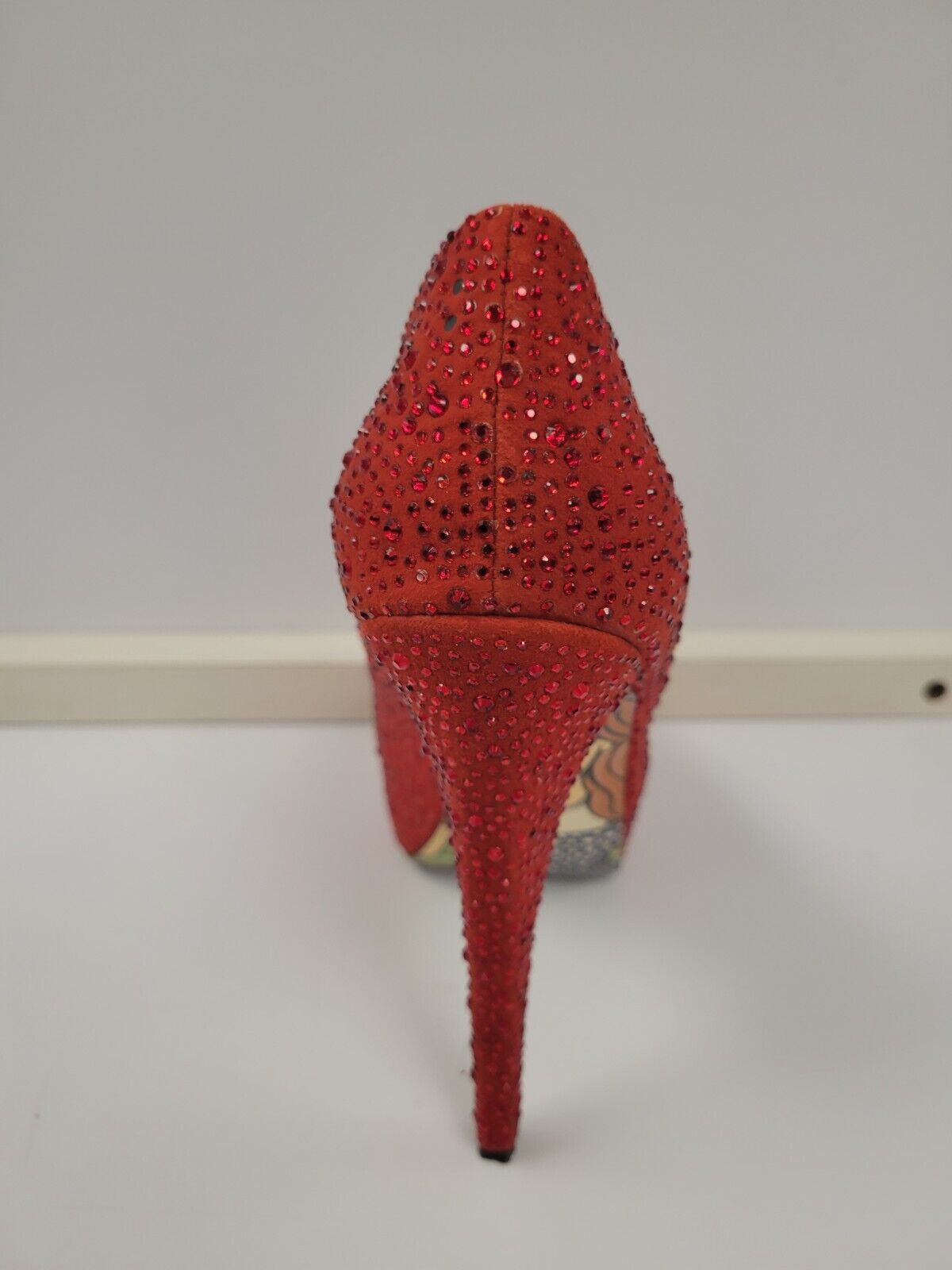 Taylor Red Bedazzled High Heels Size 7.5 US - Perfect for Evening Parties, Prom, and Special Occasions