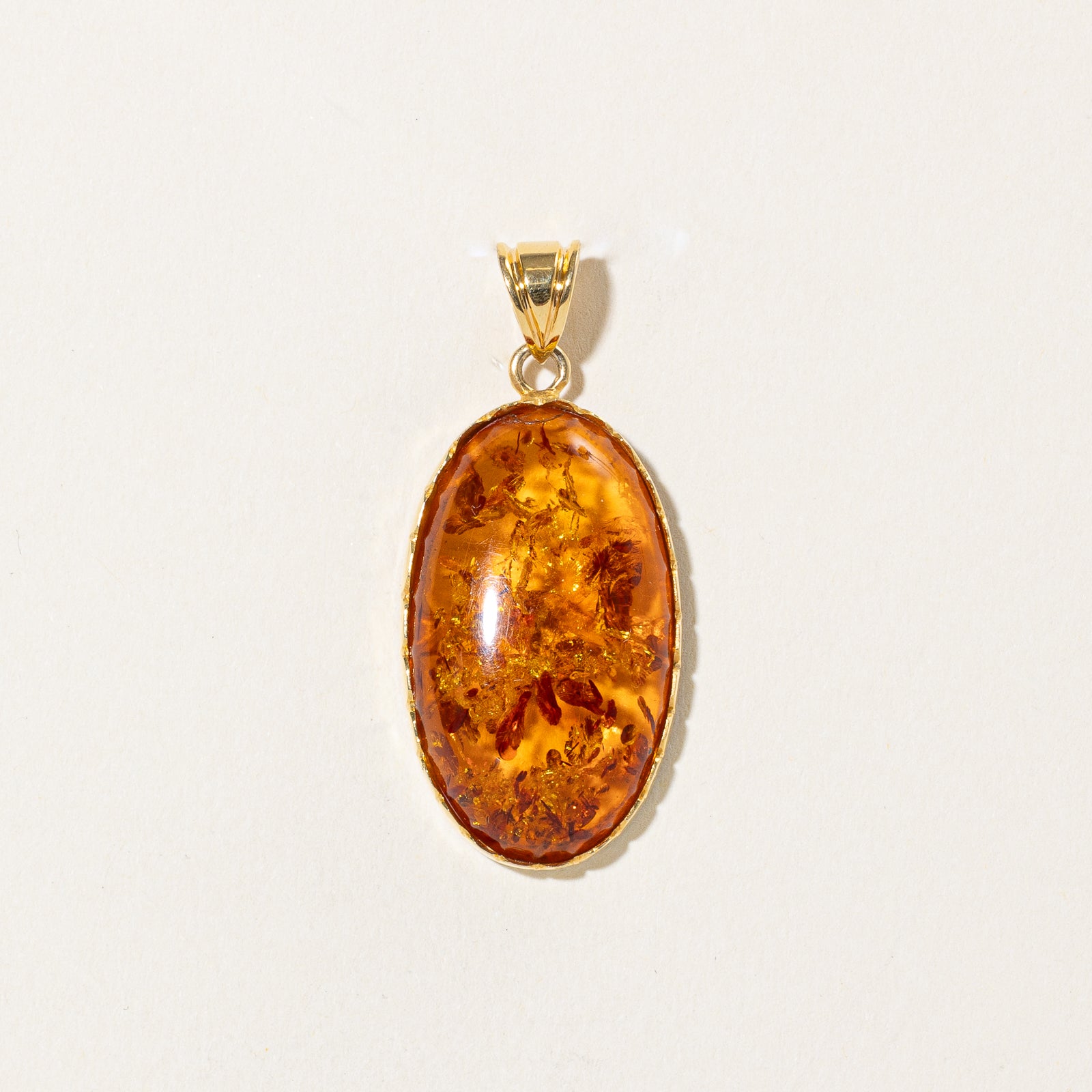 11.00ct Natural Oval Cabochon Amber Pendant - Handcrafted Jewelry for Women, Gift for Her - Perfect for Necklaces, Bracelets & Boho Style Accessories