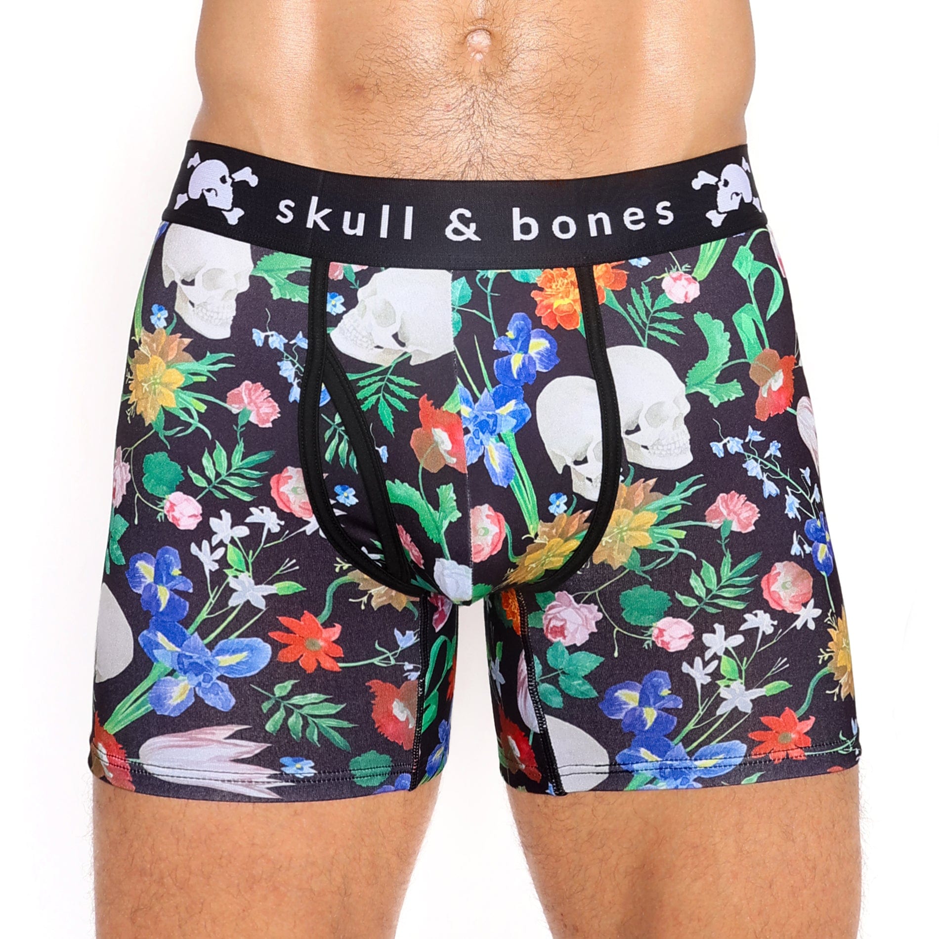 Hand Painted Dutch Floral Boxer Briefs for Men - Premium Cotton Underwear with Artistic Design - Perfect for Gift Giving, Special Occasions & Everyday Comfort