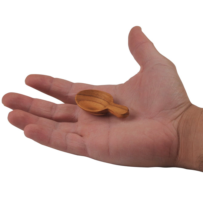 Premium Mini Teak Scoops - Set of 4 Natural Wooden Spoons for Coffee, Sugar, Spices & Baking | Perfect for Kitchen, Pantry & Coffee Bar Organization