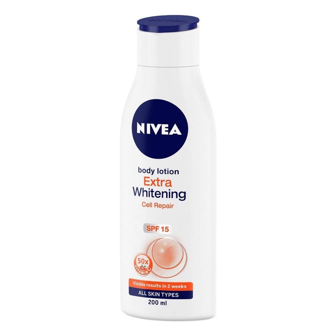Nivea Women's Fresh Scent Roll-On Deodorant 50ml & Extra Whitening Body Lotion 200ml - Pack of 1 for Smooth, Bright Skin | Daily Hygiene & Skincare Routine for Freshness & Confidence
