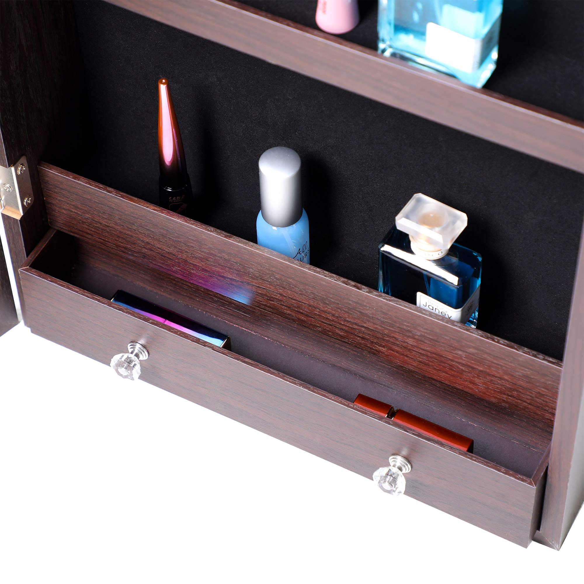 Fashion Jewelry Storage Mirror Cabinet - Hanging Door/Wall Organizer for Bedroom