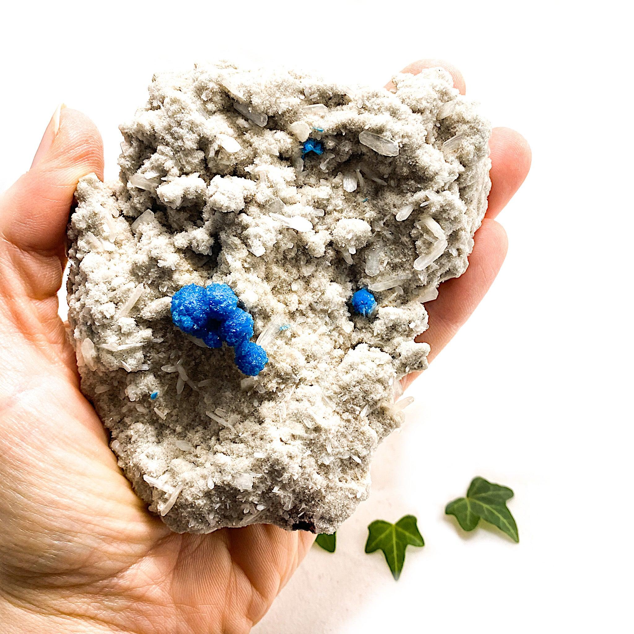 Natural Cavansite Raw Specimen CAV 01 - Rare Blue-Green Mineral Collection for Crystal Healing, Meditation & Home Decor