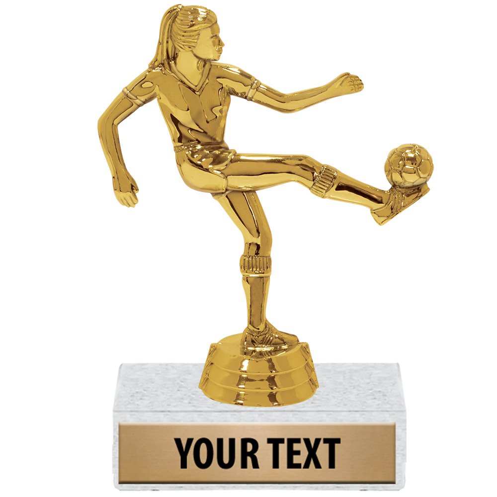 5.25 Inch Dribbler Female Soccer Trophy for Girls - Youth Soccer Awards & Recognition - Perfect for Tournaments, Team Celebrations and End of Season Awards