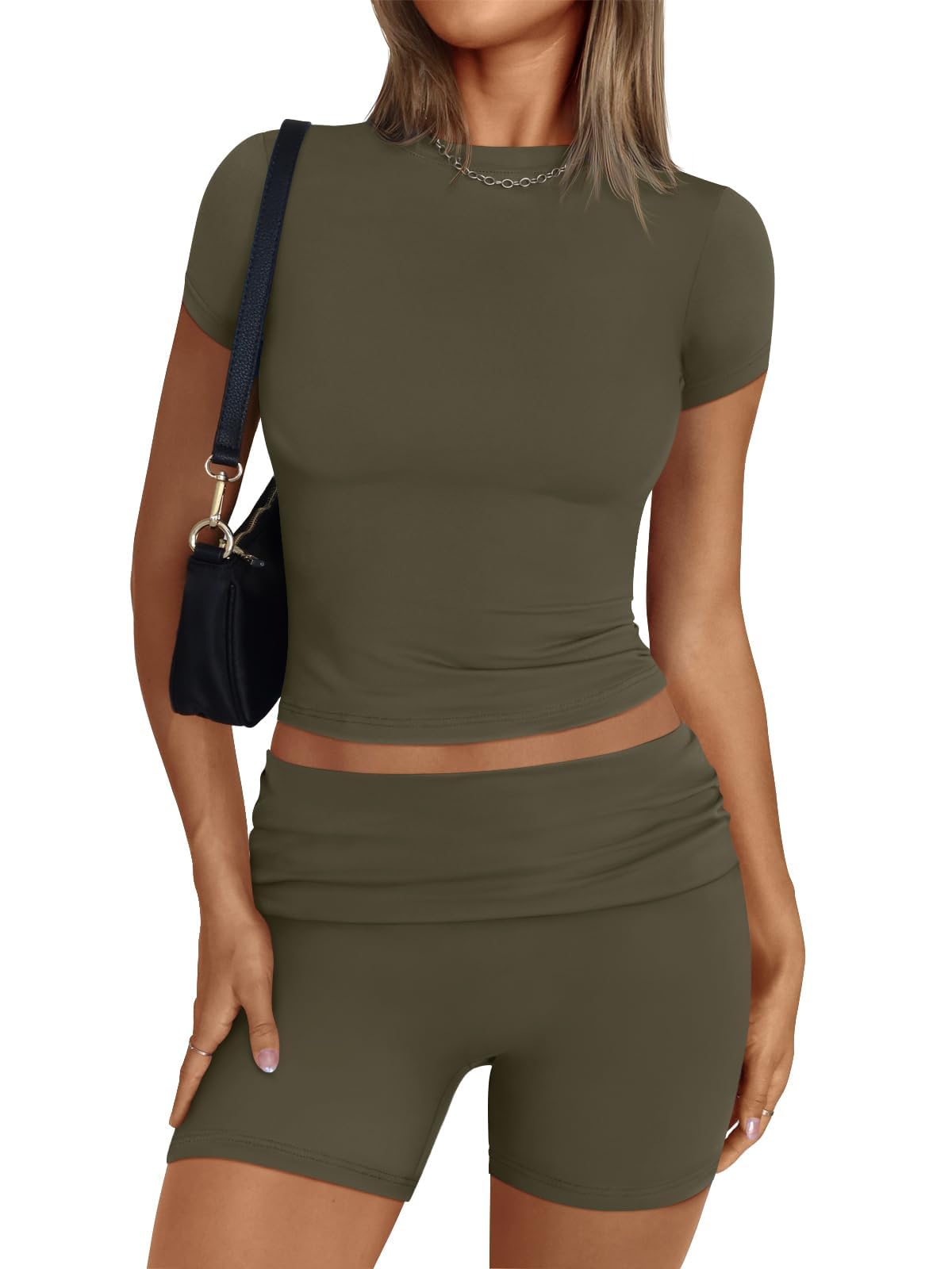 Trendy Queen Women's 2-Piece Workout Sets - Matching Shorts & Top Lounge Sets for Summer, Gym, Yoga & Casual Outfits | Perfect for Workouts, Running, Travel & Streetwear Fashion