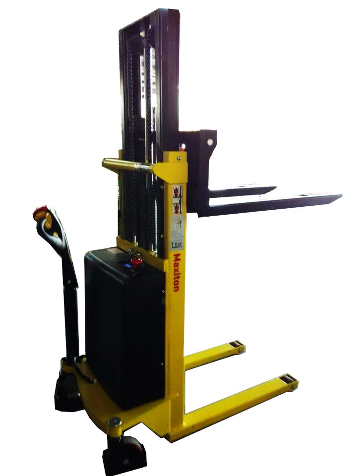 Aiko 1.5 Ton/3.0m Electric Self-Propelled Stacker with PU Wheels - Heavy Duty Warehouse Pallet Stacker (Model PT CTDC1.5/3.0) | Ideal for Loading, Unloading & Material Handling in Warehouses, Factories & Logistics Centers