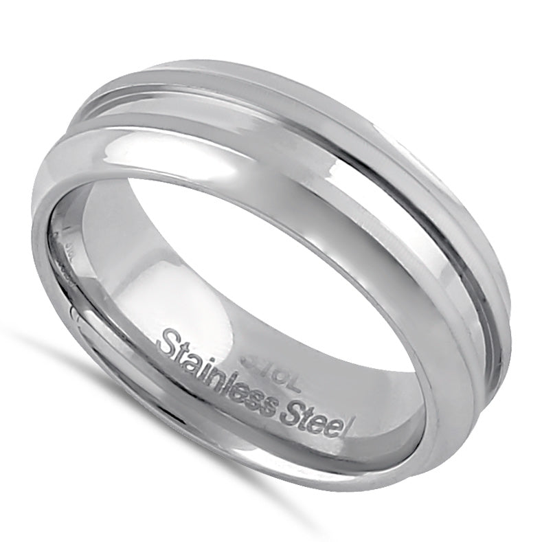 7mm Brushed Stainless Steel Men's Wedding Band Ring - Durable, Hypoallergenic & Comfort Fit for Everyday Wear, Anniversary & Special Occasions