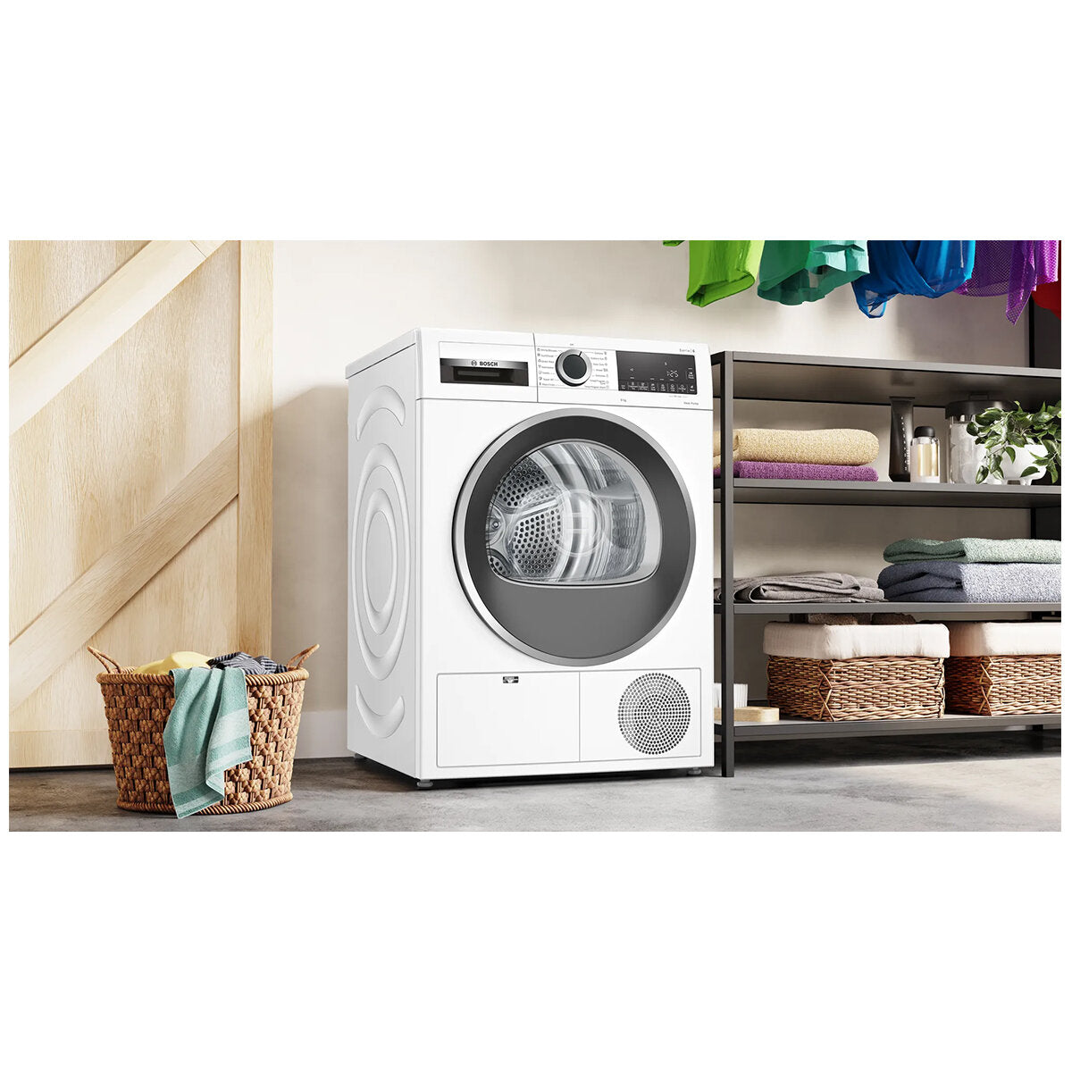 Bosch Series 6 9kg Heat Pump Dryer WQG24200AU - Energy Efficient Laundry Solution for Homes & Apartments | Fast Drying, Quiet Operation