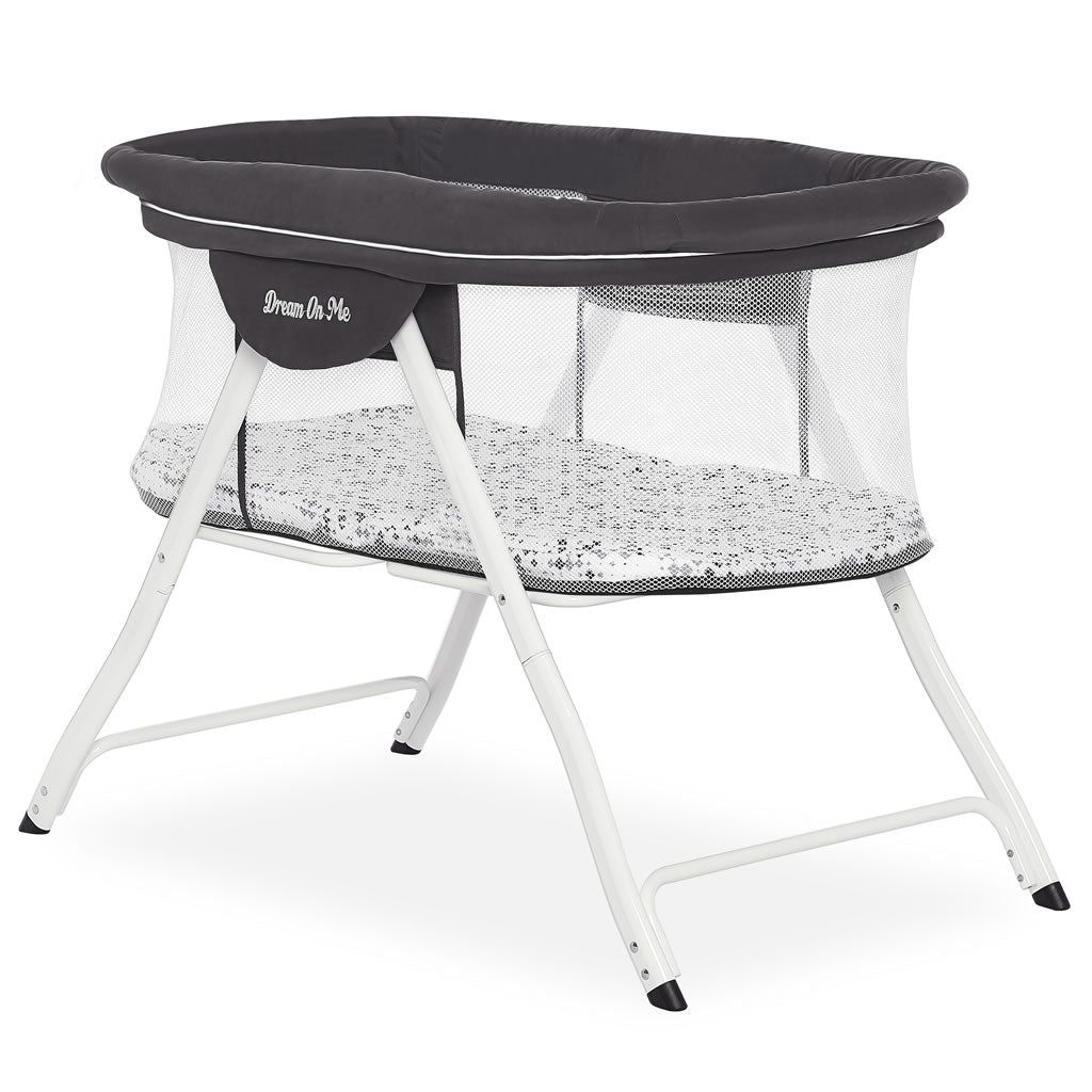 Dream On Me Poppy Traveler Portable Bassinet - Lightweight Baby Crib for Travel & Home Use | Compact Foldable Design for Nursery, Bedroom & On-The-Go